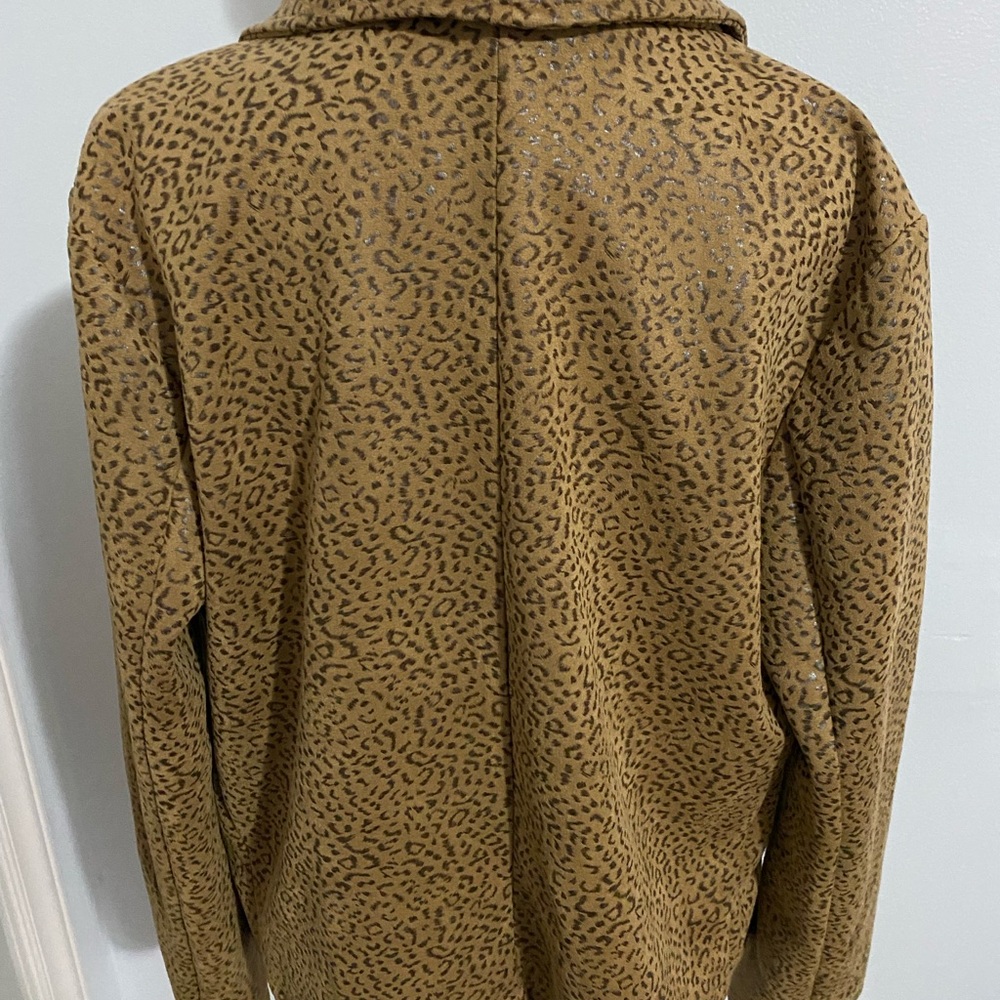 Leopard Print Open Front Jacket - image 5
